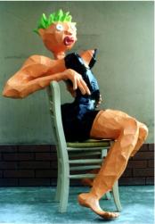 "Anna Purna", Draht, Kleister, Papier, Acryl