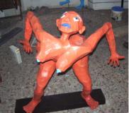 "Dorion", Armierungseisen, Draht, Kleister, Papier, Acryllack, 92 x 82 x 49cm