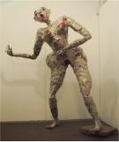 "Anexidia", Armierungseisen, Draht, Kleister, Papier, Acryllack, 215 x 80 x 90cm