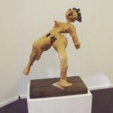 "Pirene", Draht, Kleister, Papier, Stahlwatte, Acryllack, 78 x 65 x 70cm