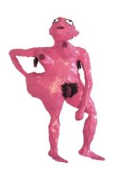 "Clementina", Draht, Kleister, Papier, ca. 85 x 55 x 30cm